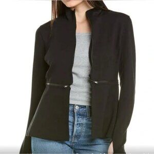 Cabi Ponte Knit Double Tiered Jacket - Black